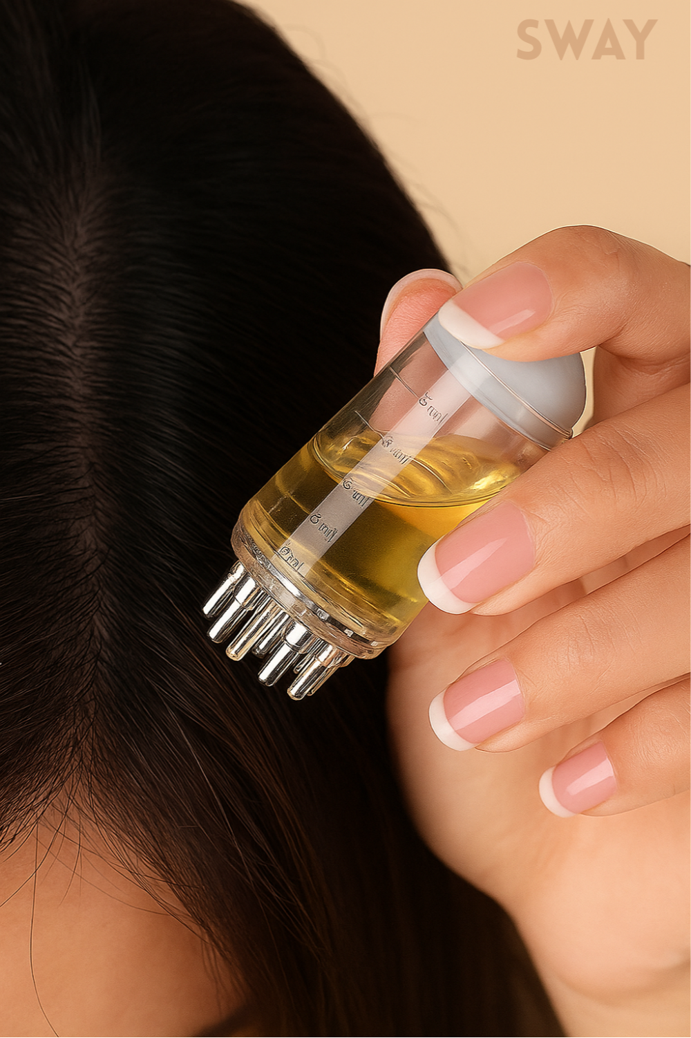 Sway Hair Oil Applicator & Scalp Massager – Mess-Free Application
