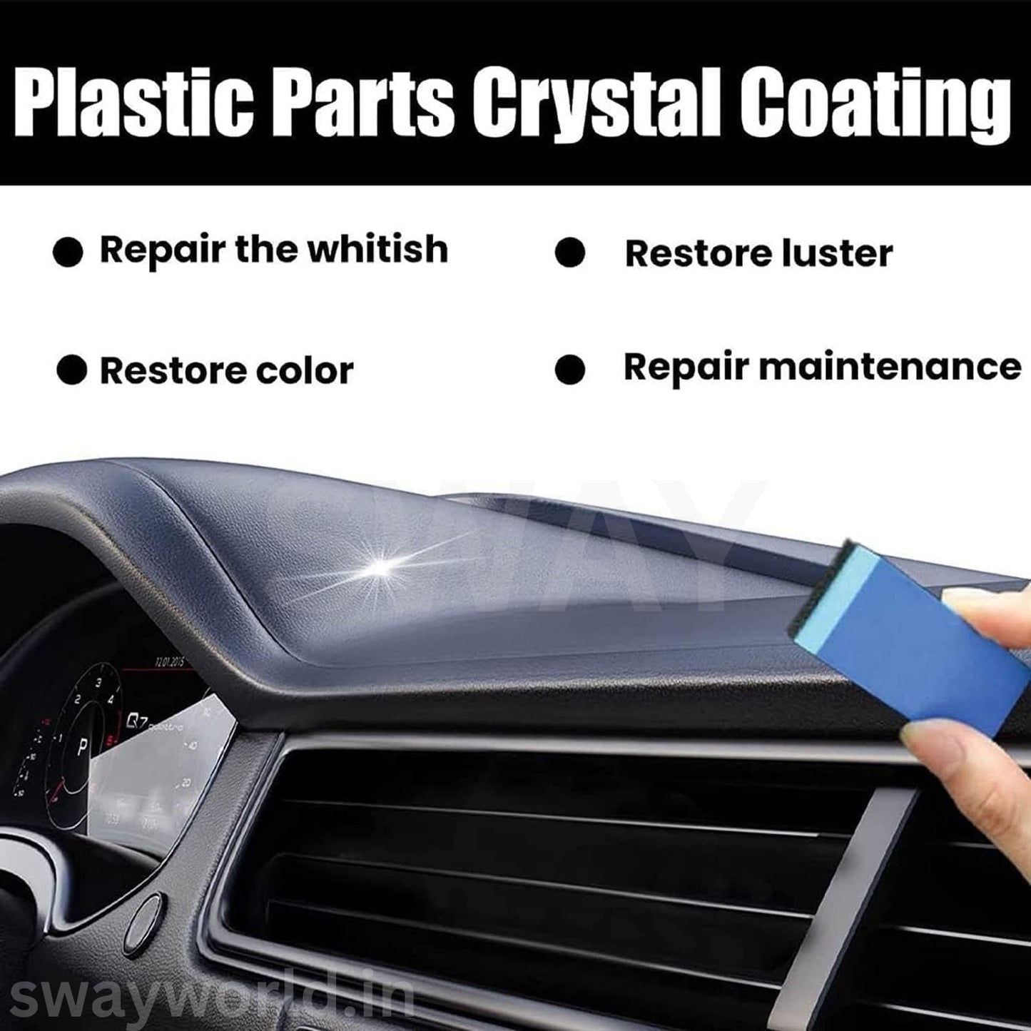 Sway™ Crystal Coating for Cars – Dashboard & Interior Revitalizing Polish (Buy 1 Get 1 Free)