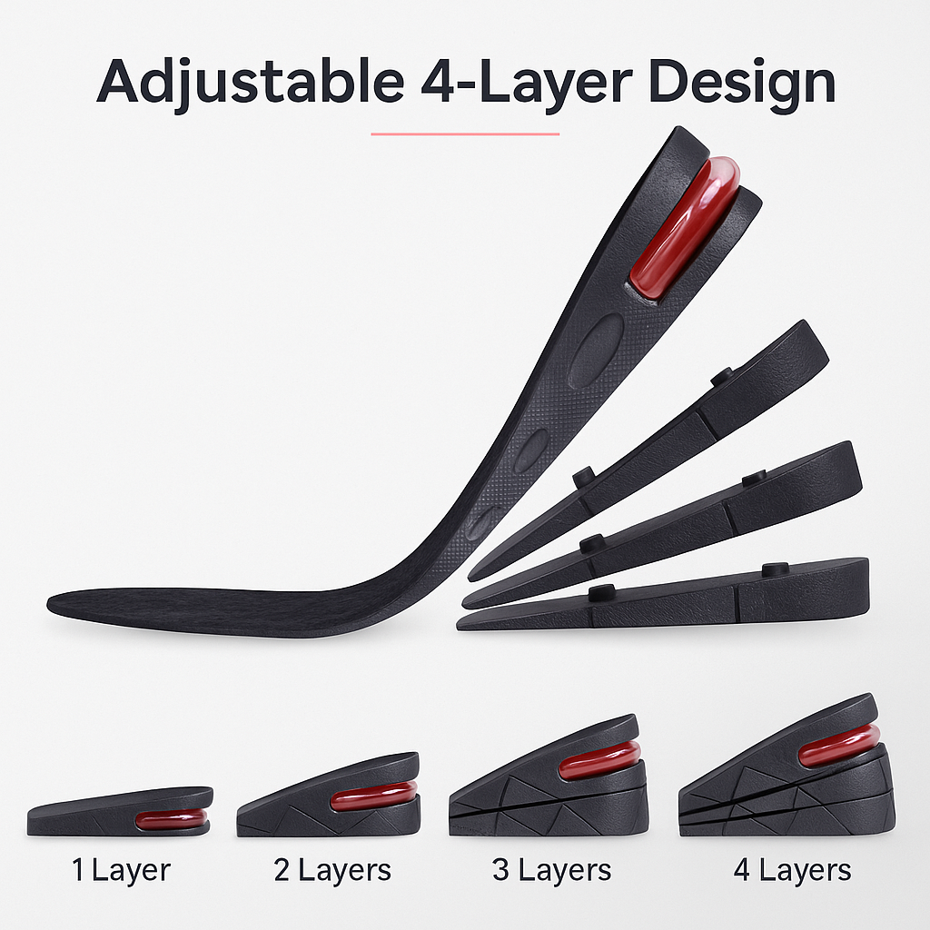 Sway Height Increase Insoles 4 Layers