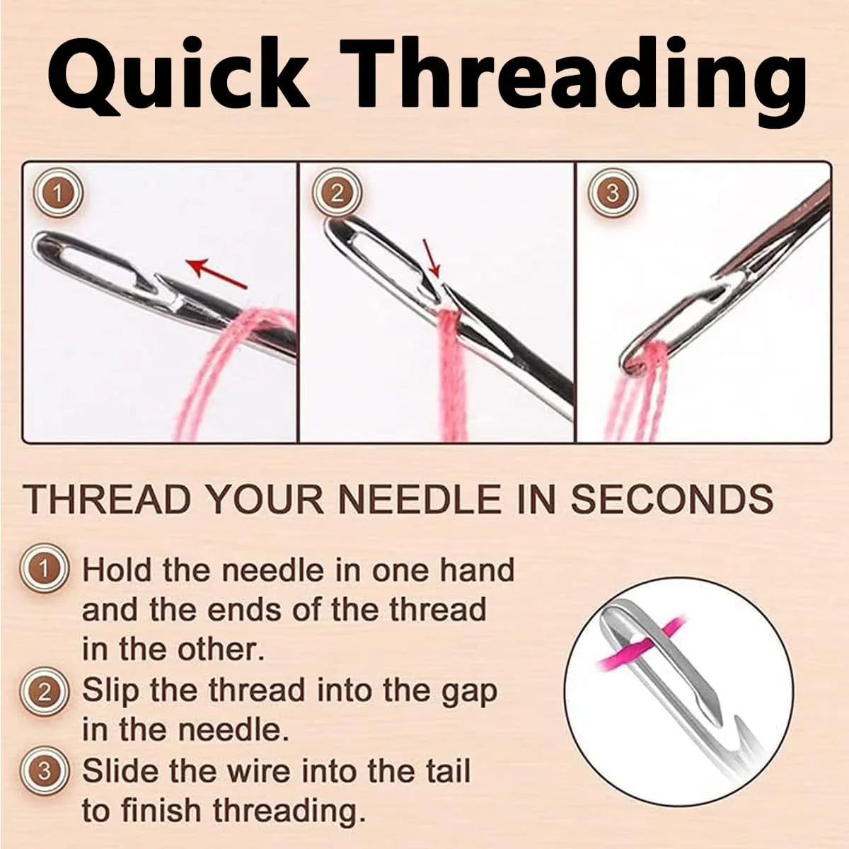 Self threading Needles (Set of 31 needles)